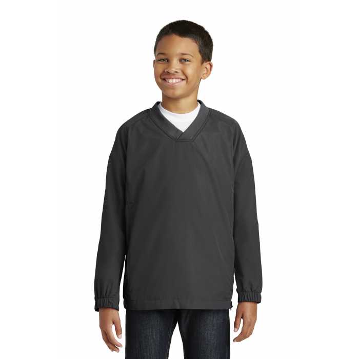 Sport-Tek V-Neck Raglan Wind Shirt, Product