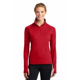 Sport-Tek® Ladies Sport-Wick® Stretch Contrast 1/2 Zip Pullover